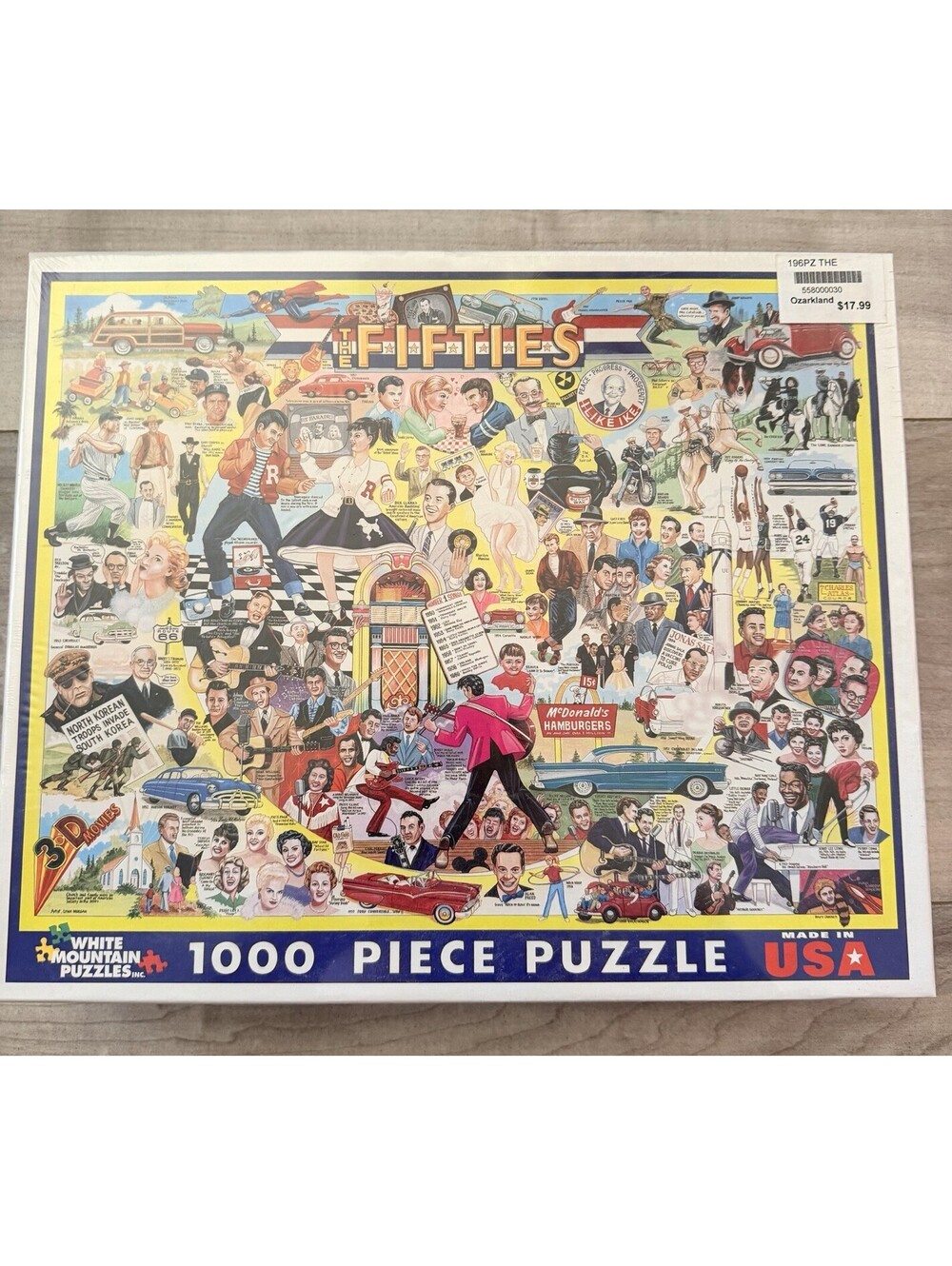 NOS 2008 WHITE MOUNTAIN 50s THE FIFTIES 1950's DECADE 1000pc Jigsaw PUZZLE 24x30